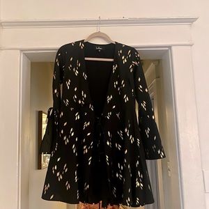 Black & Gold Wrap Dress from LULUS
